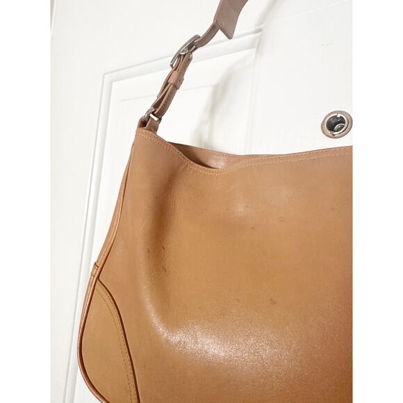 Vintage Coach Bag 8148 Cowhide Leather Shoulder Handbag Tan Brown Purse - Picture 5 of 10